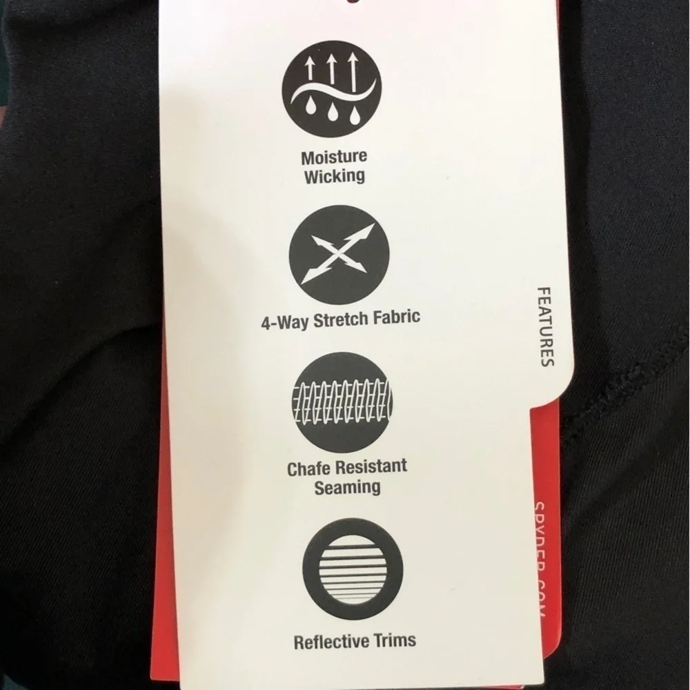 NWT SPYDER ACTIVE Style# SP309 Black Moisture Wicking Racerback Tank Top Size XL - Picture 7 of 7